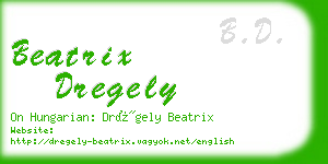 beatrix dregely business card